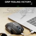 Inphic A1 6 Keys 1000/1200/1600 DPI Home Gaming Wireless Mechanical Mouse, Colour: Gray Wireless+Bluetooth 4.0+Bluetooth 5.0.
