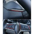Carbon Fiber Steering Wheel Decoration Cover Frame Trim for Nissan Rogue Altima Sentra Kicks LEAF Versa Accessories.