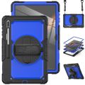 For Samsung Galaxy Tab S10 Ultra / S9 Ultra / S8 Ultra Silicone + PC Tablet Case with Shoulder Strap.