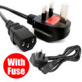 Desktop Power Supply Cable Cord - 3 Pin Plug With Fuse. 