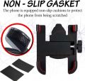 Metal Bike Mobile Holder For mobile phone bracket motorcycle bicycle takeaway rider -Black Easy to Use and Maintain.