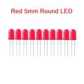 50Pcs- 5mm Colorful RED LED 5mm Round LED Light Emitting Diode Basic Red Light Bulbs For Electronics Project Indicator Front Panels LED Light DIY - Rgb Light. 
