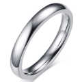 4mm 6mm Wide Steel Black Gold Inner And Outer Ball Ring Stainless Steel Smooth Curved Ring For Men Women.