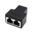 RJ45 Splitter Adapter 1 to 2 Dual Female Port CAT 5/CAT 6 LAN Ethernet Socket Splitter Connector Adapter. 
