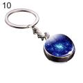 Planet Moon Earth Sun Glass Ball Pendant Car Key Chain Keyring Bag Hanging Decor. 