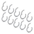1/10PCS Surgical Steel 6-16mm Nose Ring Hinged Clicker Segment Nose Rings Helix Cartilage Septum Hoop Earrings Piercing Jewelry.