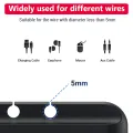 Flexible Silicone Cable Organizer With Adhesive Cable Winder Wire. 