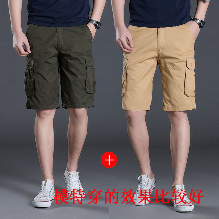 Shorts%20Men's%20Summer%20Pirate%20Shorts%20Men's%20Loose%20Cargo%20Middle%20Pants%20Korean%20Style%20Trendy%20Casual%20Knee%20Pants%20Beach%20Pants%20Pure%20Cotton%20-%20Image%208