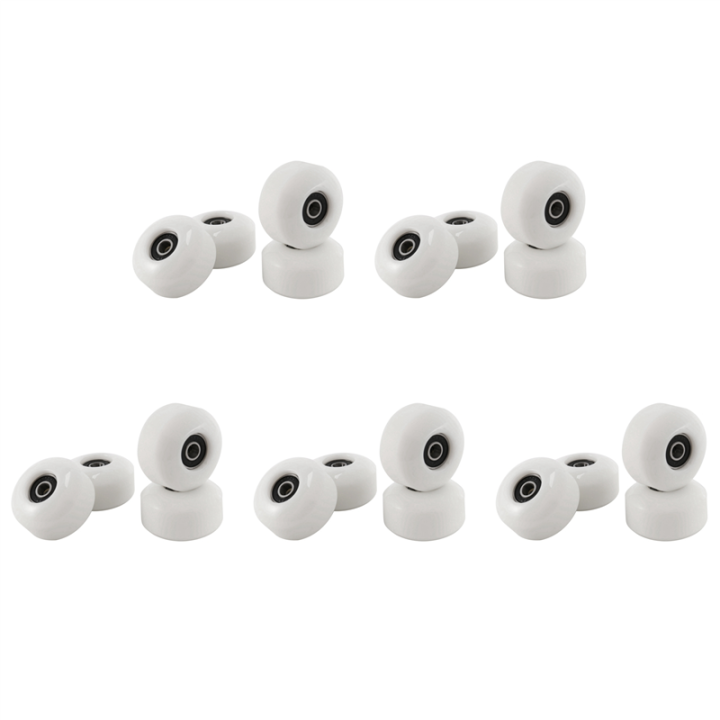 Skateboard Wheels with Bearings 52X30mm Street PU Wheels Skateboard Parts Cruiser Longboard Wheels (Set of 20) White