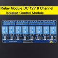 12V 8 Channel Relay Module DC 12V Relay Module 12V Relay Control Module 8 Channel For Arduino Eight Channel 12V Relay Module Switches Circuit With Optocoupler Protection.