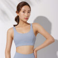 Fitness Running Tube Top Yu Sports Underwear Women Sexy Beauty Back GA Vest Cross Spaghetti Straps Shockproof Bra.