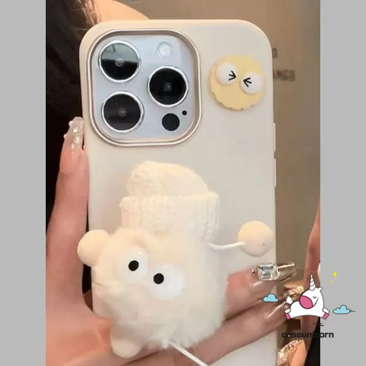 Cartoon%20Cute%20Plush%20Coal%20Ball%20Bracket%20Cute%20Cookie%20DIY%20Doll%20Case%20Compatible%20for%20IPhone%2016%2014%2012%2013%2015%2011%20Pro%20Max%20XR%2016%2014%2015%20Plus%20X%20XS%20Max%2016Pro%20Luxury%20Skin%20Feel%20Leather%20Texture%20Case%20-%20Image%203
