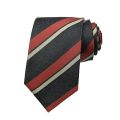 Red Coffee Color Cashew Striped Geometry Pattern 8cm Polyester Tie for Man Groom Suit Wedding Business Necktie. 