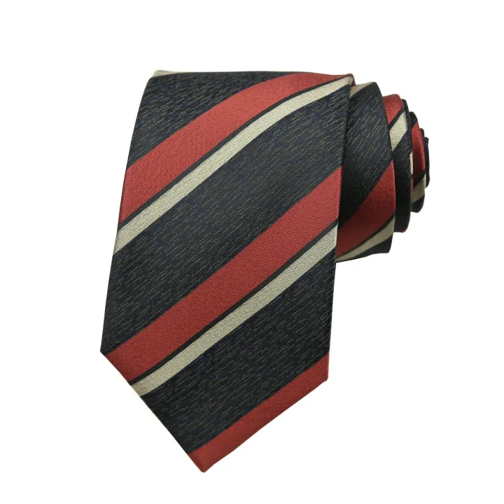 Red%20Coffee%20Color%20Cashew%20Striped%20Geometry%20Pattern%208cm%20Polyester%20Tie%20for%20Man%20Groom%20Suit%20Wedding%20Business%20Necktie%20-%20Image%205