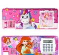 Pencil Box with Calculator & Dual Sharpener for Kids for School, Any colour. 