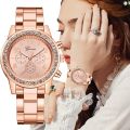 Women Ultra Thin Watches / Ladies Stainless Steel Belt Quartz Watch / Minimalist Business Wristwatches. 