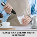 Handheld Rechargeable Liquid Mixer – Coffee Frother & Juice Maker (White).