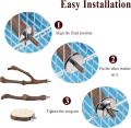 5PCS Bird Perch Natural Wood Grape Stick Stand, 3 Grape Stick Paw Grinding Fork Parakeet Chewing Stick 2 Parrot Stand Branch, Chewing Exercise Branches Bird Cage Accessories. 