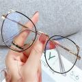 Cute Cat Ear Alloy Frame Glasses Trendy Office Women Anti-blue Light Glasses Fashion Women Glasses. 