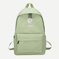 Portable Canvas Backpack Green Girls College School Bag for Teenager Girl Casual Outdoor Camping Travel Shoulder Bag. 