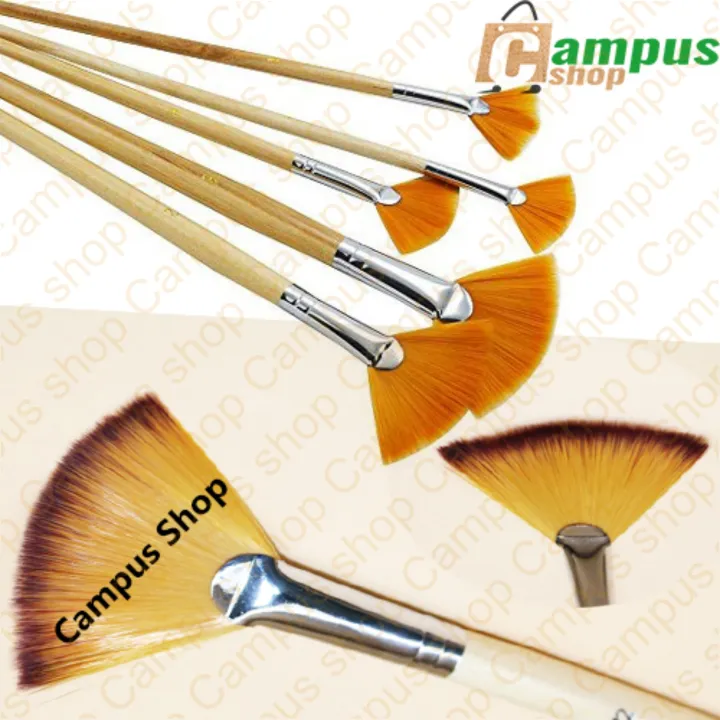 KeepSmiling%20Artist%20Brush%20Set%20Professional%20Fan%20Brush%20for%20Oil%20Color,%20Watercolor,%20Acrylic%20Color,(#8150)%205%20Pcs%20-%20Image%203
