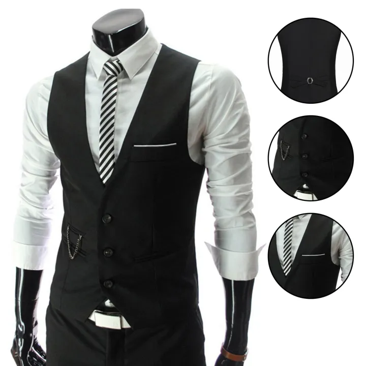 Business%20Vest%20Three%20Buttons%20Solid%20Color%20Men%20Formal%20Business%20Vest%20-%20Image%204