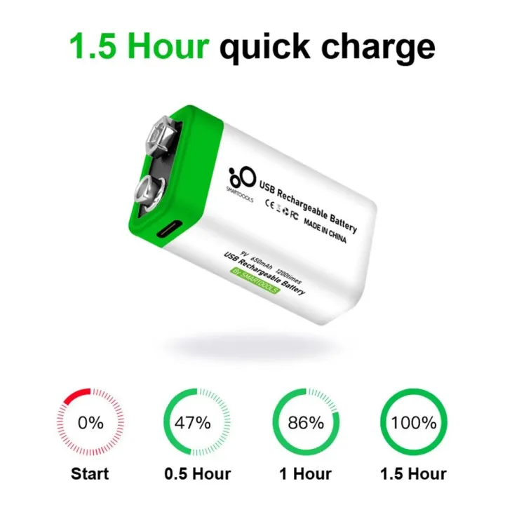 8PCS%209V%20Rechargeable%20Li-Ion%20Battery%20USB%20Charging%206F22%20Li-ion%20Square%20Battery%20for%20Metal%20Detector%20KTV%20Microphone%20Toy%20Multimeter%20-%20Image%205
