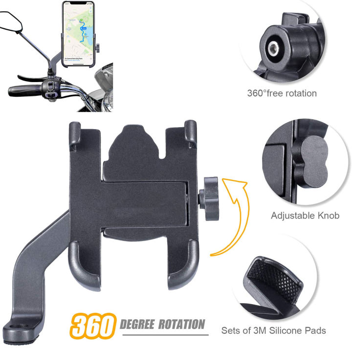 Metal%20Bike%20Mobile%20Holder%20For%20mobile%20phone%20bracket%20motorcycle%20bicycle%20takeaway%20rider%20-Black%20-%20Image%204
