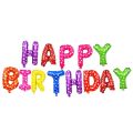 Colorful Birthday Foil Banner: Multicolor, Black, Red, Golden, Silver, Blue, and Pink Foil Birthday Banner Balloons- (Pack of 1 Pcs). 