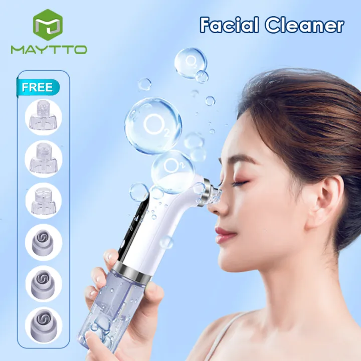 MAYTTO%20Electric%20Bubble%20Blackhead%20Remover%20Small%20Vacuum%20Suction%20Acne%20Extractor%20Pores%20Deeply%20Cleaning%20USB%20Rechargeable%20Water%20Cycle%20Pore%20Acne%20Pimple%20Removal%20Facial%20Cleaning%20Tool%20with%206%20Tips%20-%20Image%202