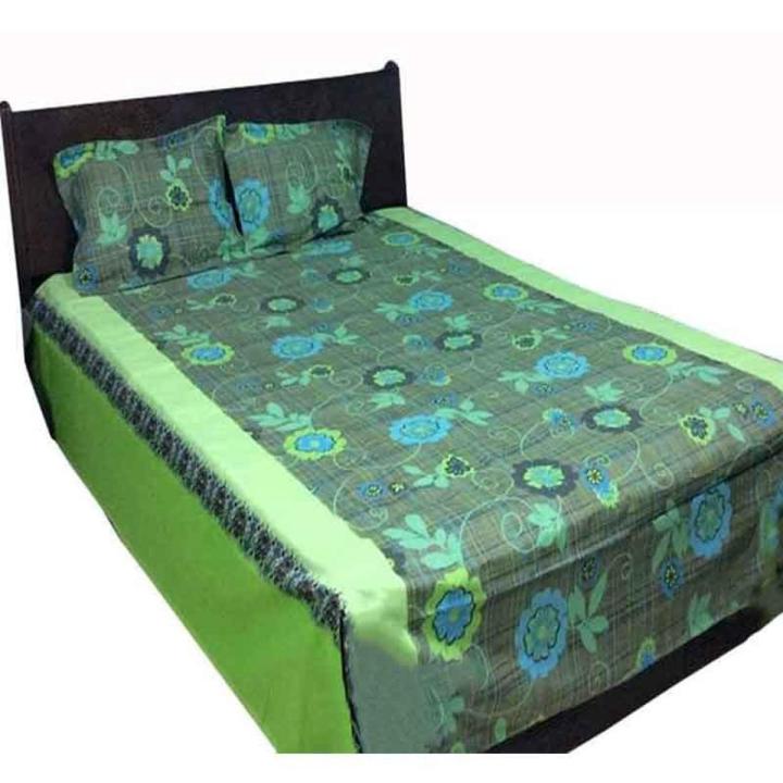 King Size Bed Sheet Set with Two Pillow Covers - Bed Sheet
