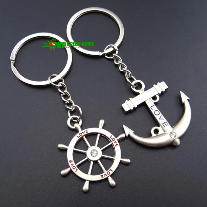 Metal%20Anchor%20Rudder%20Pair%20Keyring%20Couple%20Key%20Ring%20Keychain%20Key%20Holder%20-%20Image%202
