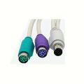 Cltgxdd motherboard PS2 PS/2 mouse keyboard splitter adapter cable 6-pin mini Din revolution 2 female mouse reader laser scanner.