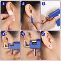 Nose Ear Piercing Safe Sterile Easier Iron Piercing Gun Earring  Set Tool Machine. 