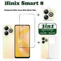 infinix Smart 8 Tempered Glass infinix Smart 8 Screen Protector infinix Smart 8 Camera Lens Protector Full Cover Screen Matte Privacy Glass 3In1 Carbon fiber back film. 
