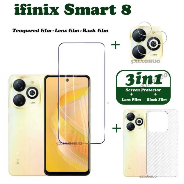infinix%20Smart%208%20Tempered%20Glass%20infinix%20Smart%208%20Screen%20Protector%20infinix%20Smart%208%20Camera%20Lens%20Protector%20Full%20Cover%20Screen%20Matte%20Privacy%20Glass%203In1%20Carbon%20fiber%20back%20film%20-%20Image%202