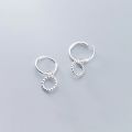 【beauty code store】INZATT Real 925 Sterling Silver Geometric Round Hoop For Fashion Party Fine Jewelry Minimalist Gift. 