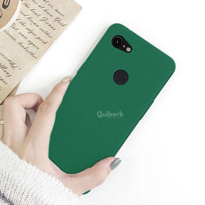 Quiberk%20for%20Google%20Pixel%203%20XL%20Shockproof%20Anti-Slip%20Soft%20TPU%20Sandstone%20Matte%20Back%20Case%20Cover%20-%20Image%203