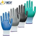 Xingyu N518 coated with adhesive gloves for labor protection, wear resistance, work on construction sites, anti slip, breathable rubber, cut resistant nylon nitrile. 