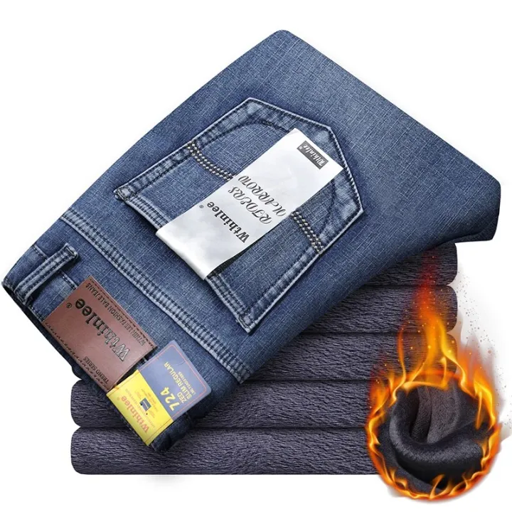 2022%20Winter%20New%20Men%20Blue%20black%20Fleece%20Thick%20Jeans%20Zippered%20Pocket%20Design%20Cargo%20Jeans%20Trendy%20Denim%20Warm%20Pants%20Male%20Brand%20Trousers%20-%20Image%205