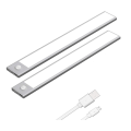 LED Motion Sensor Cabinet Light,Under Counter Closet Lighting, Wireless USB Rechargeable Kitchen Night Lights,40x4cm. 