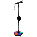 Kids Microphone With Light Stand Toy, black. 
