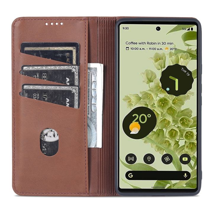 For%20Google%20Pixel%206%20Pro%20AZNS%20Magnetic%20Calf%20Texture%20Horizontal%20Flip%20Phone%20Leather%20Case%20-%20Image%206