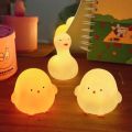 New Small Night Light Animal Cartoon Soft Chick Lamp Led Duck Light Children. 