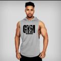 Tops Sleeveless Hoodie for Men – Megi/Maggi Hata Hudi for Boys - Jacket - Vest - Hoodies & Sweatshirts - Grey. 
