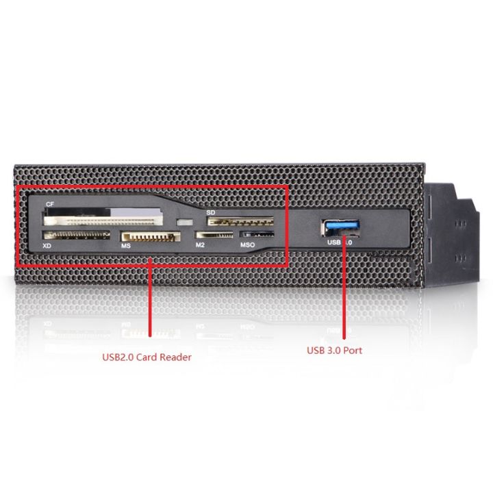 5.25%20Internal%20USB%202%20.0%20Card%20Reader%20CF/XD/MS/M2/SD/TF%20Flash%20Memory%20PC%20Case%20Mesh%20Multifunction%20Front%20Panel%20w/%20USB%203.0%20Port%20-%20Image%204