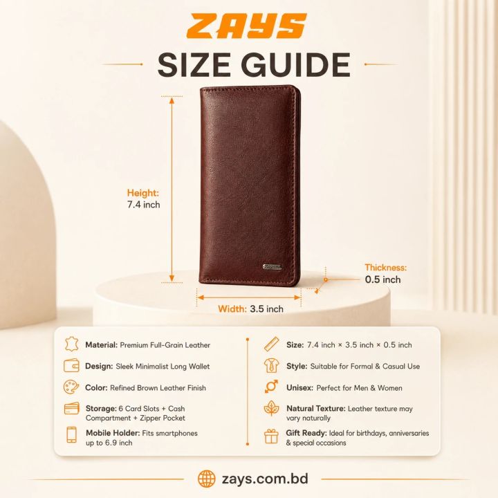 Zays%20Premium%20Full-Grain%20Leather%20Long%20Wallet%20for%20Men%20&%20Women,%20Slim%20Wallet%207.4%20x%203.5%20x%200.5%20Inch,%206%20Card%20Slots,%20Cash%20Compartment,%20Zipper%20Pocket,%20Mobile%20Holder%20Fits%206.9%20Inch%20Phone,%20Formal%20&%20Casual%20Gift%20Wallet%20-%20Image%202