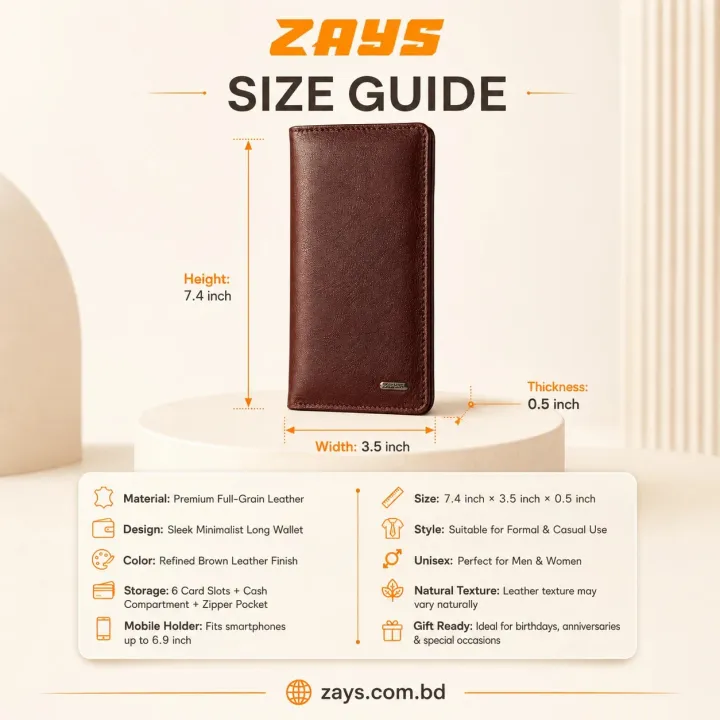 Zays%20Premium%20Full-Grain%20Leather%20Long%20Wallet%20for%20Men%20&%20Women,%20Slim%20Wallet%207.4%20x%203.5%20x%200.5%20Inch,%206%20Card%20Slots,%20Cash%20Compartment,%20Zipper%20Pocket,%20Mobile%20Holder%20Fits%206.9%20Inch%20Phone,%20Formal%20&%20Casual%20Gift%20Wallet%20-%20Image%202