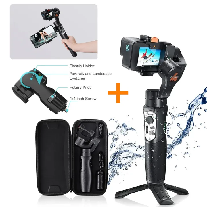 Professional%203-Axis%20Handheld%20Gimbal%20Stabilizer%20for%20GoPro%20OSMO%20DJ%20YI%20Cam%20Insta%20360%20Sony,%20Waterproof%20IPX4%20Action%20Camera%20Tripod%20-%20Image%207