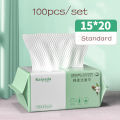 100Pcs/Pack Disposable Facial Cleansing Towels Thicken Cotton Makeup Wipes Travel Soft Face Cleansing Tissues Makeup Remover.